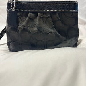 Coach Black Signature Wristlet